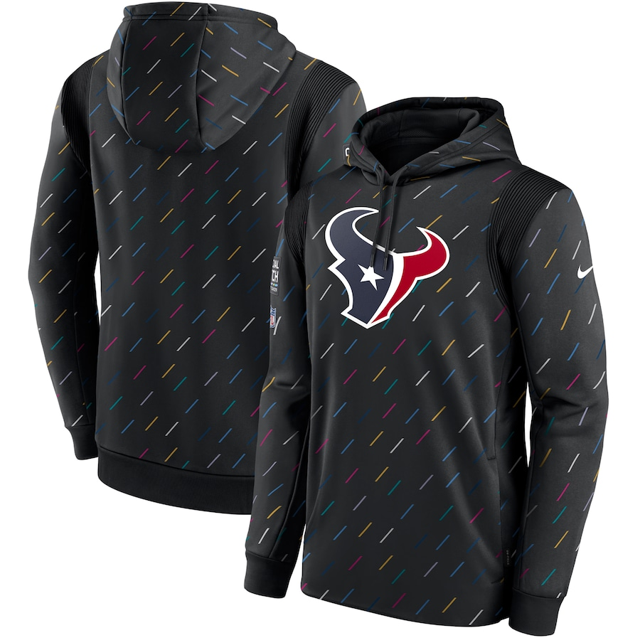 Women NFL Houston Texans 2025 Nike black hoodie->women nfl jersey->Women Jersey